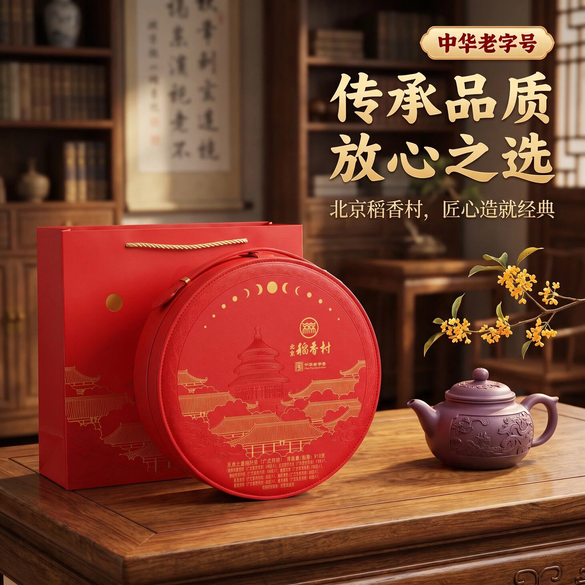 北京稻香村七星伴月月饼礼盒