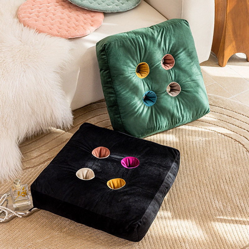 创意久坐方形加厚屁垫家用客厅地上榻榻米蒲团布艺飘窗台纽扣坐垫,居家布艺,美臀垫/保健坐垫,淘宝优惠券,粉丝福利购,淘宝优惠卷