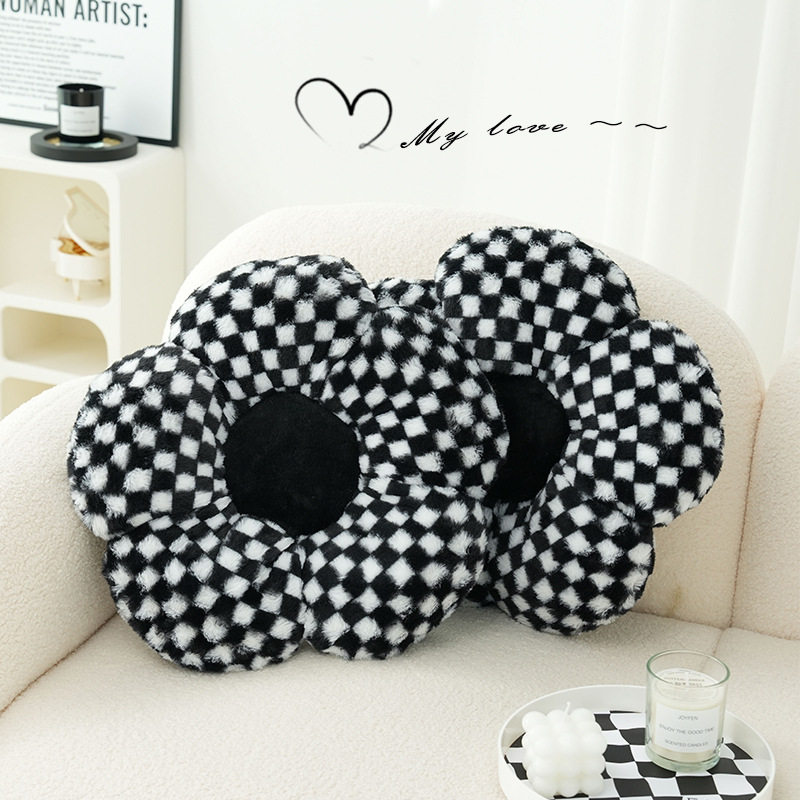 小清新花朵抱枕透气舒适座椅沙发抱枕四季通用方格坐垫家居屁屁垫,居家布艺,抱枕被,淘宝优惠券,粉丝福利购,淘宝优惠卷