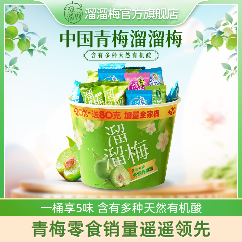 溜溜梅480g 5味全家桶雪梅乌梅清梅西梅休闲解馋解腻果脯零食