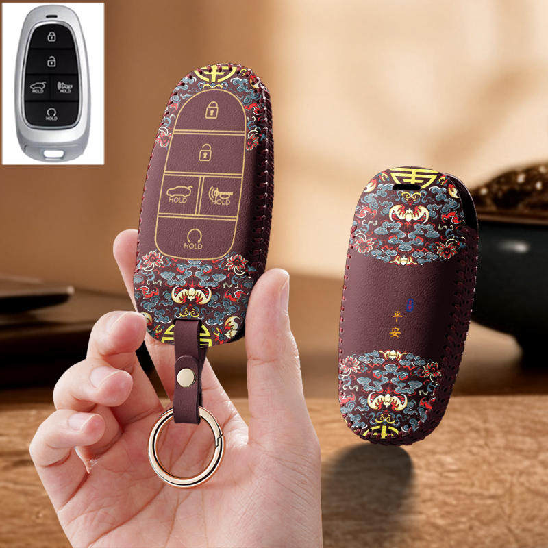 适用现代STARIA汽车钥匙套22海外智能遥控器包23款壳扣保护套男女