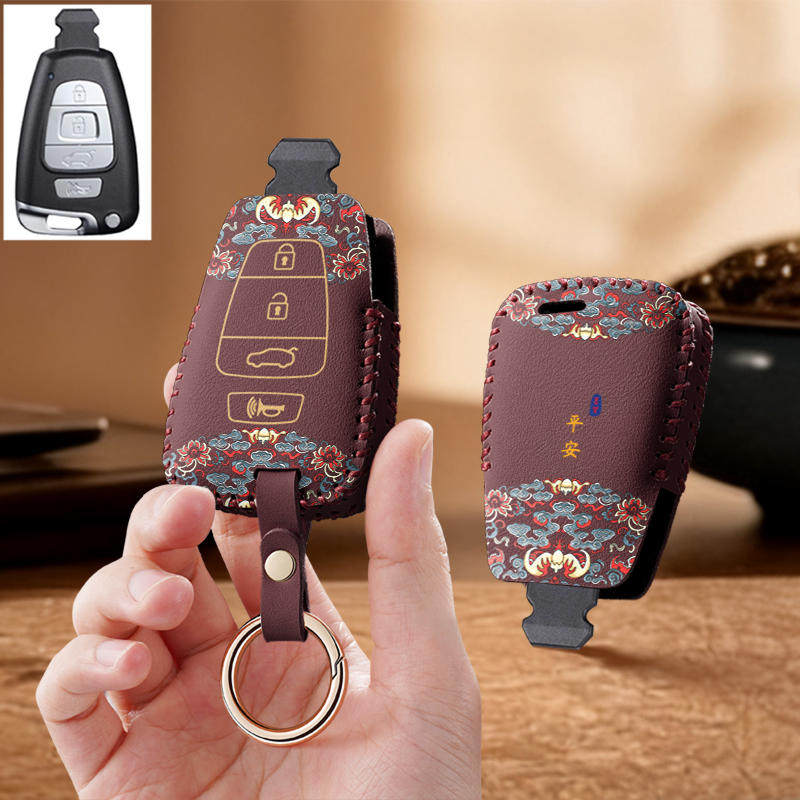 适用现代维拉克斯汽车钥匙套保护套包壳扣女高级全包专用改装男士