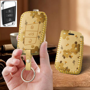 适用大众速腾途观l朗逸PLUS宝来Polo汽车钥匙套保护包壳扣女高级