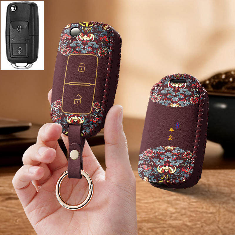 适用老款大众波罗高尔夫宝来帕萨特B5钥匙套包遥控器保护套壳扣男