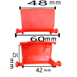 48宽电动车摩托车尾箱卡扣红色扣子防震卡子后备箱减震塑料扣配件