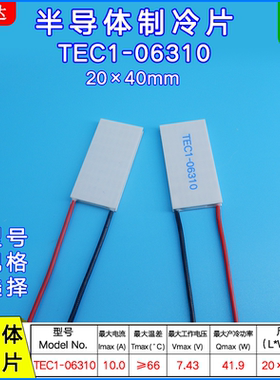 20*40mm美容仪制冷片TEC1-06310/6310激光脱毛机温差冷热片7V 10A