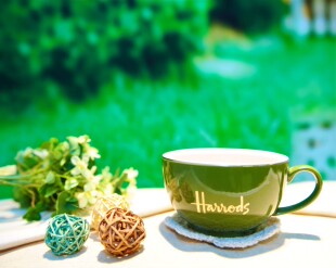 英国出口harrods外贸陶瓷杯马克情侣杯咖啡杯茶壶杯拿铁拉花250ml