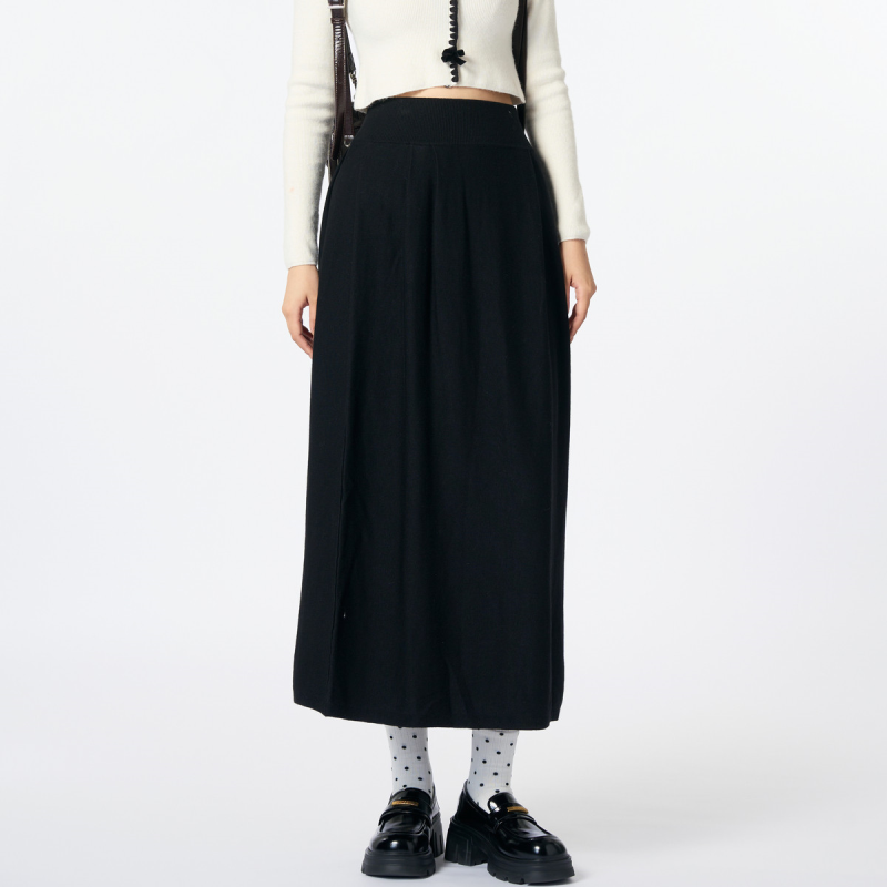 西町村屋简约半身裙女装冬季气质针织简约百搭半裙商场同款