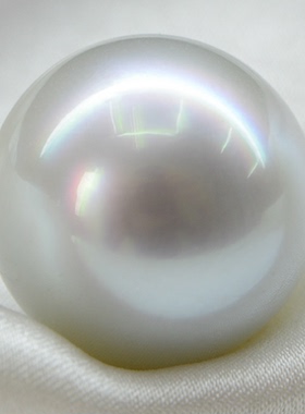 珍珠粉压制合成裸珠15-16-17mm正圆强光天然珍珠粉可做吊坠戒指