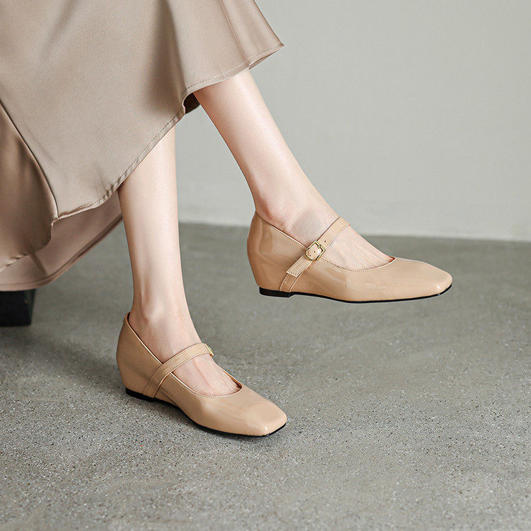 法式复古玛丽珍鞋女2026新款真皮漆皮方头一字扣带内增高浅口单鞋,女鞋,浅口单鞋,淘宝优惠券,粉丝福利购,淘宝优惠卷