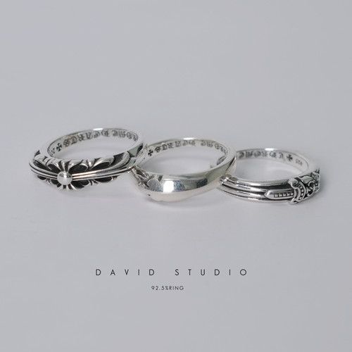 戒指davids925宝剑十字架窄版