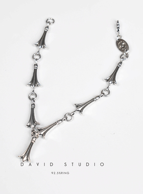 daivds925纯银做旧ins手链