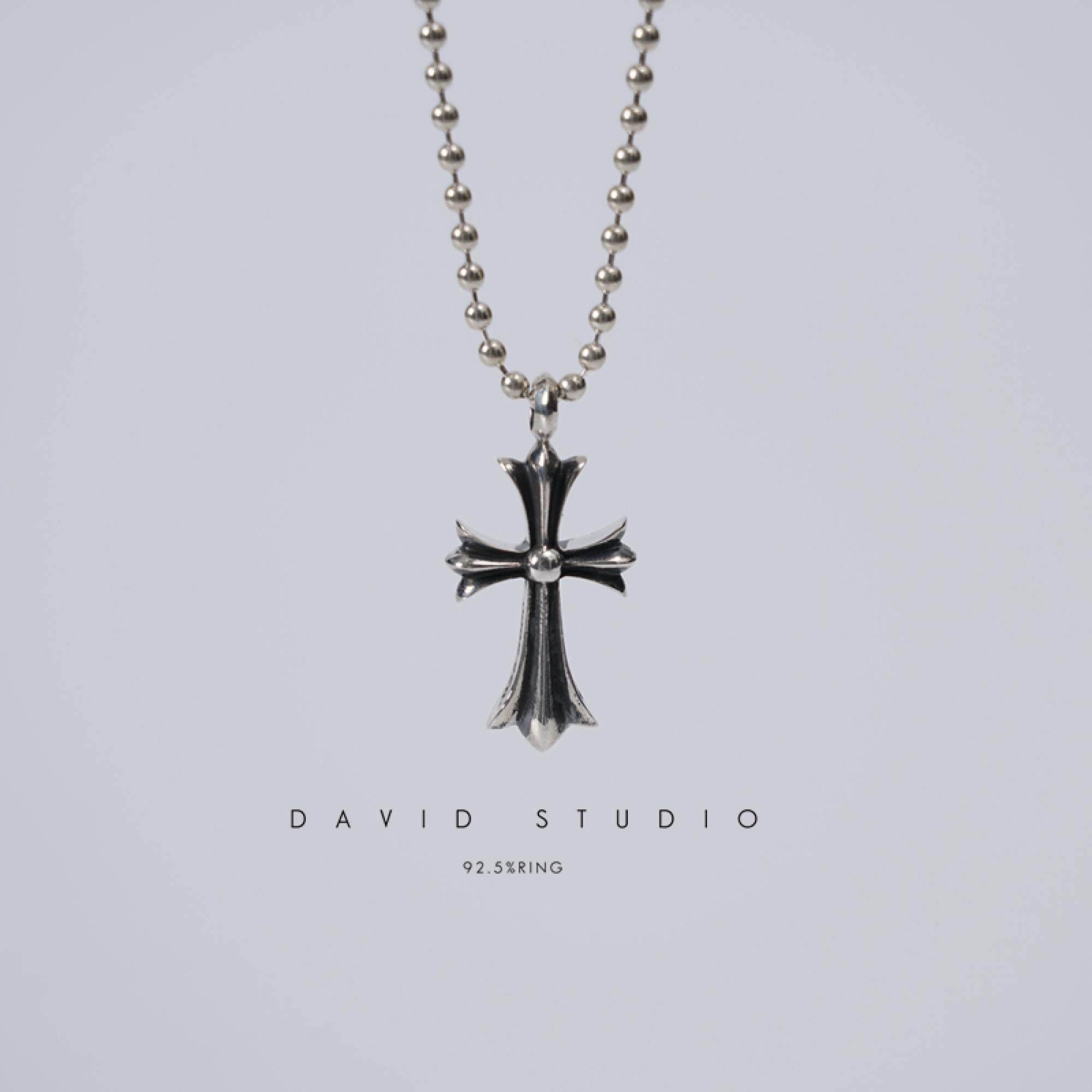 纯银手工圆珠坠子男女款项链