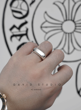 david家925纯银镜面高逼格戒指