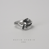 werkstatt David studio925纯银戒指手工永恒男女情侣款 munchen