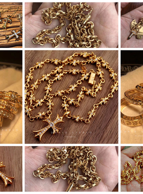 david家黄金22k真钻真金项链戒指