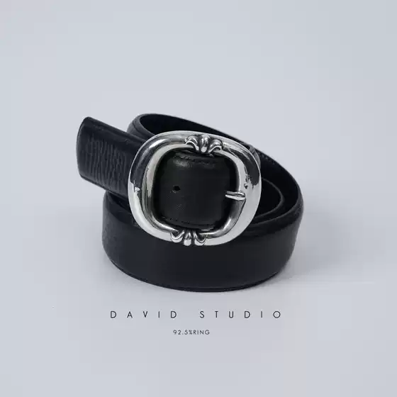 David Studio925 Sterling Silver Cross Belt Buckle Gd Zhou Yangqing Vintage Dark Style Unisex Belt