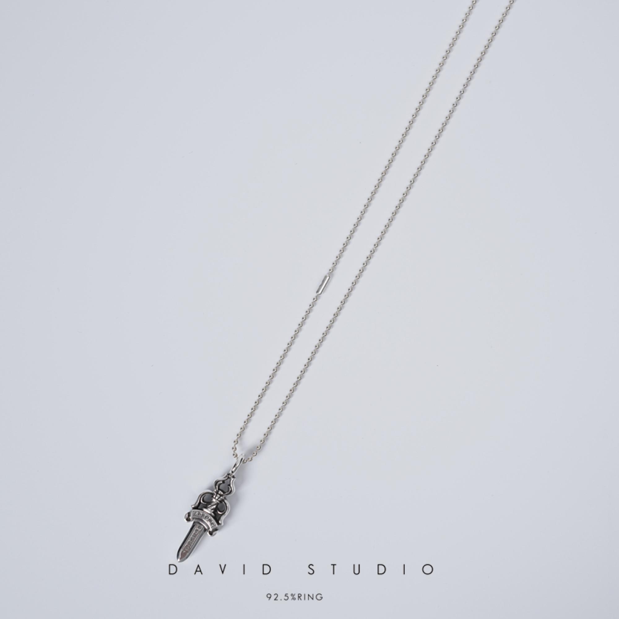 davidstudio925纯银做旧款项链