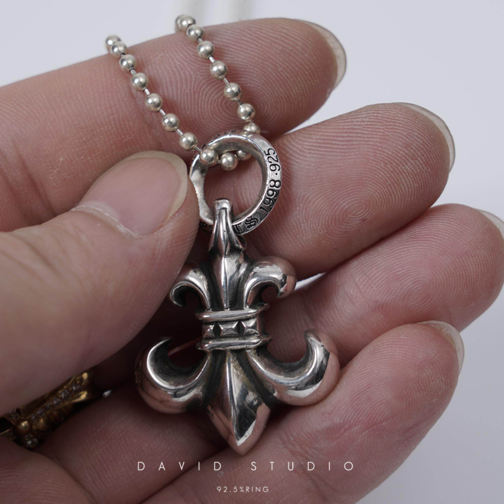 davidstudio925纯银中号项链图片