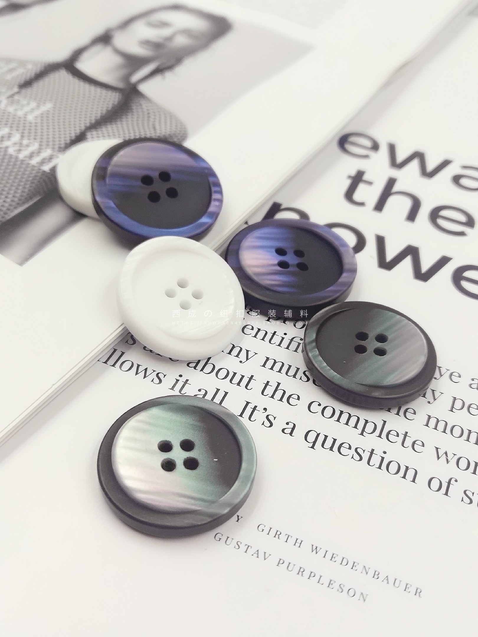 新款树脂纽扣多色组合男女外套欧美个性西装扣风衣扣18至34mm热卖