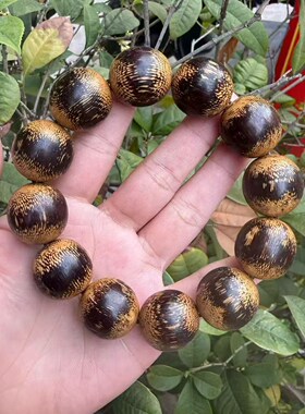 芽庄白奇蚂蚁沉香手串20mm佛珠手链天然老料沉香药香清甜沉水