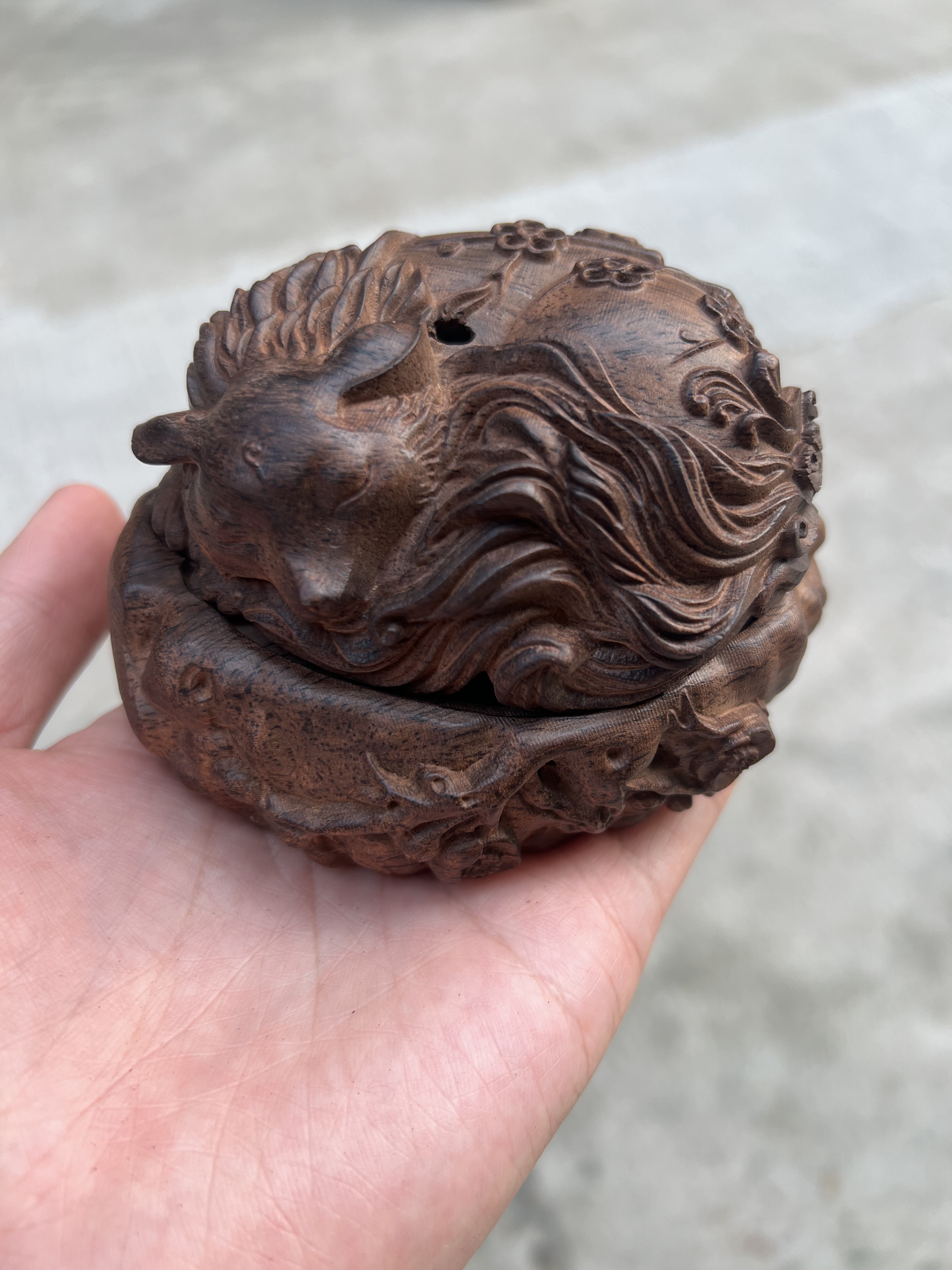 中式古锡香炉复古轻奢熏香炉家用高端老锡盘香炉香道茶室装饰摆件
