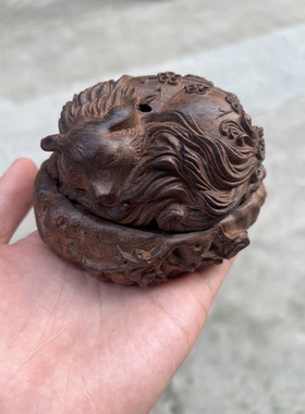 中式古锡香炉复古轻奢熏香炉家用高端老锡盘香炉香道茶室装饰摆件