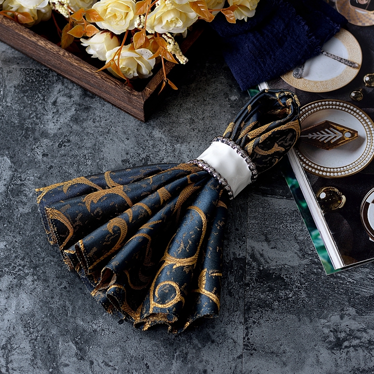 餐巾扣环欧式电镀陶瓷餐巾扣