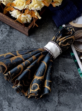 餐巾扣环欧式电镀陶瓷餐巾扣