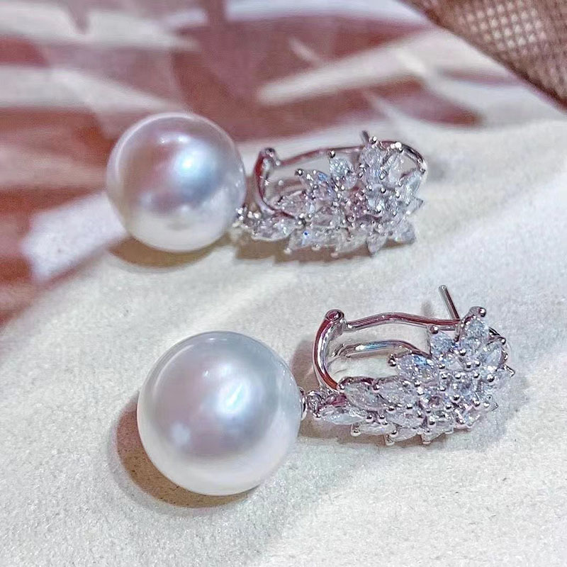 耳饰真珍珠11-12正品送女友礼物