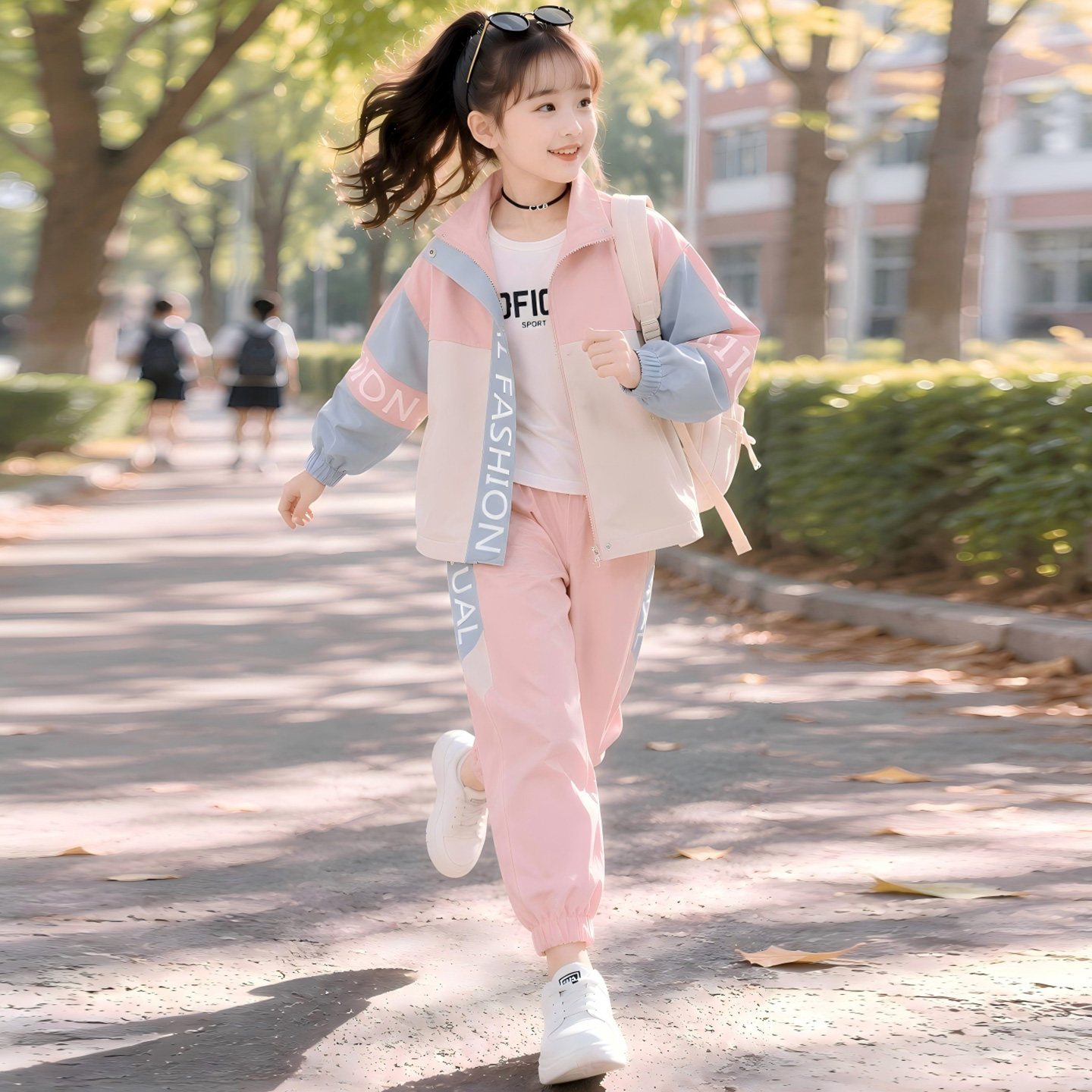 女童春秋2026新款洋气运动套装