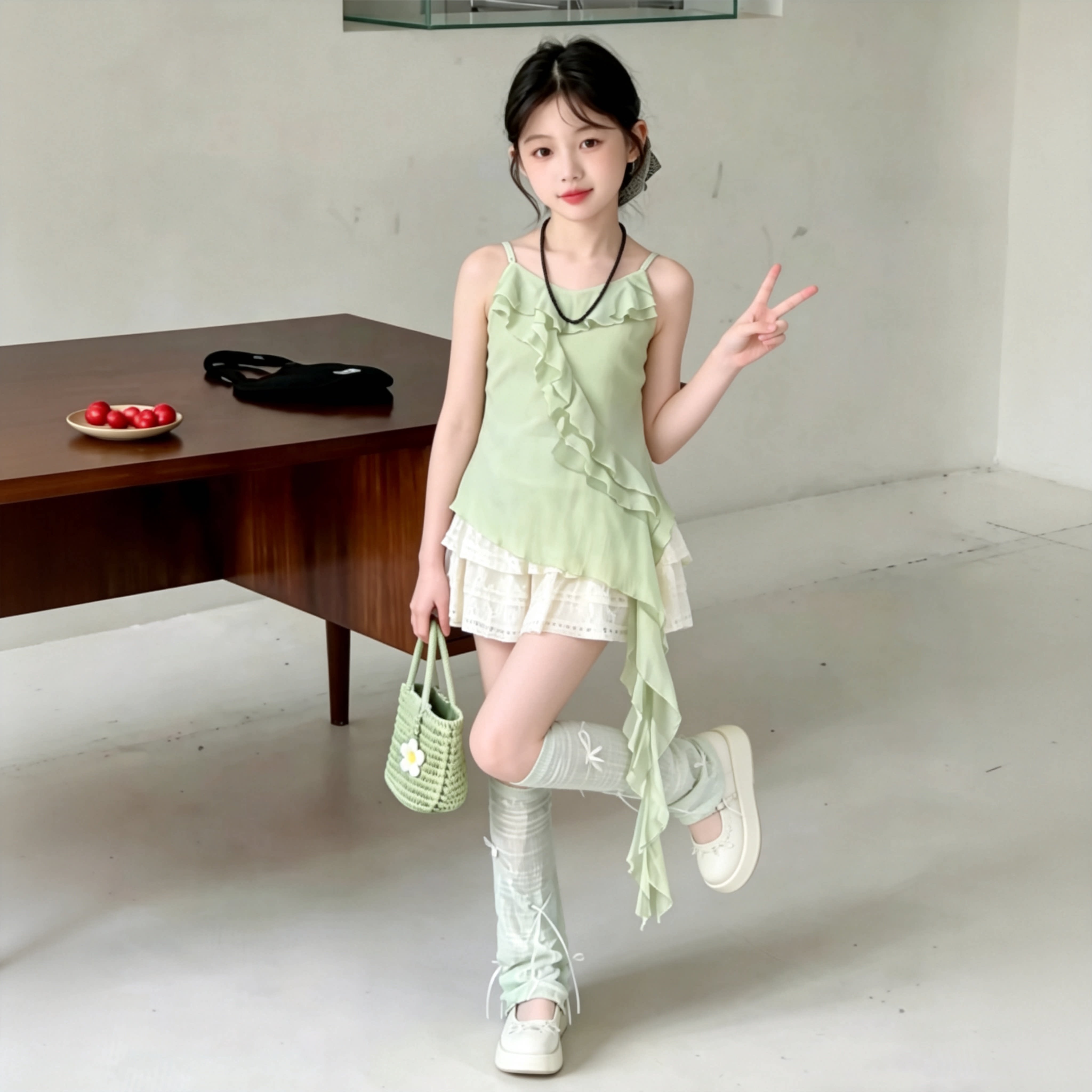 海边穿搭~小清新上衣~半裙套装~