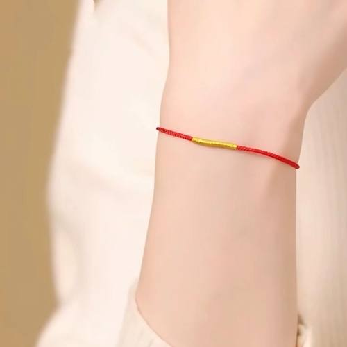 2026马年本命年红手绳女款平安小细红绳手链编织绳红色脚链