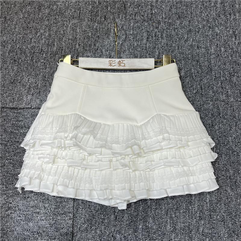 温柔气质压褶雪纺半身裙
