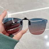 夹片式 近视眼镜墨镜夹片男超轻开车专用太阳镜偏光镜片日夜两用女