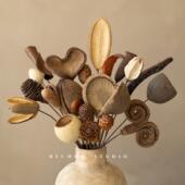 森系干果组合套装 花瓶居家摆设套餐厨房玄关餐厅摆件果实种子图鉴