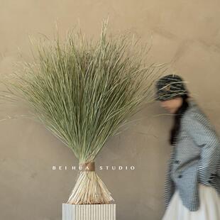 自然芒草干花干叶 大场景落地酒店民宿软装装饰设计插花配草细叶