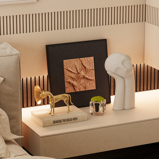 意式现代卧室床头柜摆件客厅玄关酒店样板房设计师软装桌面装饰品