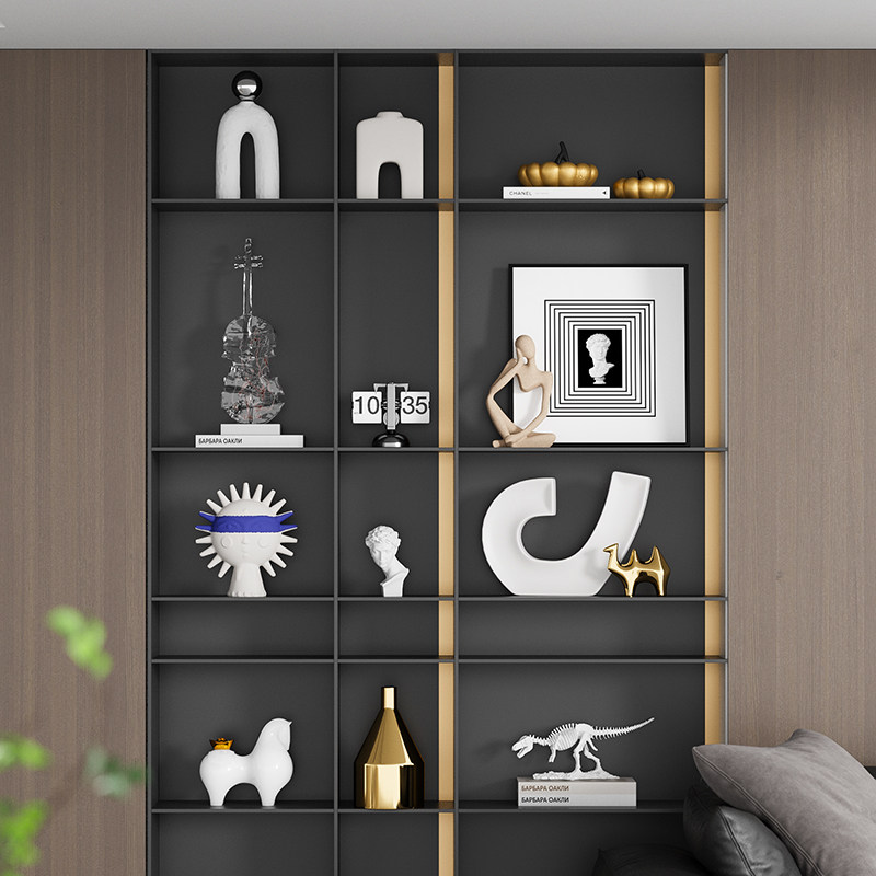 现代轻奢样板房别墅家居摆件客厅高级感电视柜壁龛背景装饰品摆设,家居饰品,装饰摆件,淘宝优惠券,粉丝福利购,淘宝优惠卷