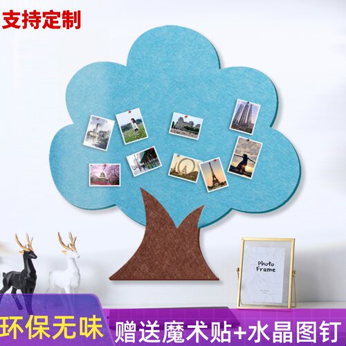 diy北欧毛毡留言板背景墙幼儿园