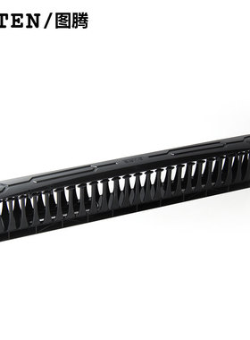TOTEN/图腾正品 1U黑色塑料理线架部件 交换机监控弱电网络机柜配件标准19英寸壁挂式挂墙柜走线理线环