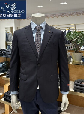 报喜鸟男单件西服上衣黑色百搭舒适大气意大利进口纯羊毛面料休闲