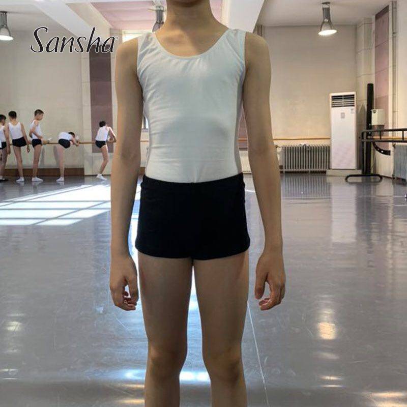 sansha 法国三沙男童芭蕾背心连体服 考级服套装练功服