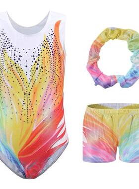 Kids Girls Gymnastics Leotards Bronzing Sleeveless Dancewear