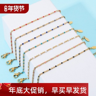for Bracelets Women Cute Necklace 2024Stainless Enamel Steel
