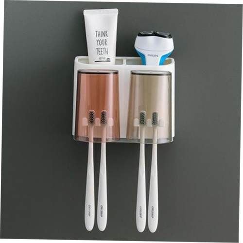 toothbrush tooth cup holder wall rack bathroom mount home