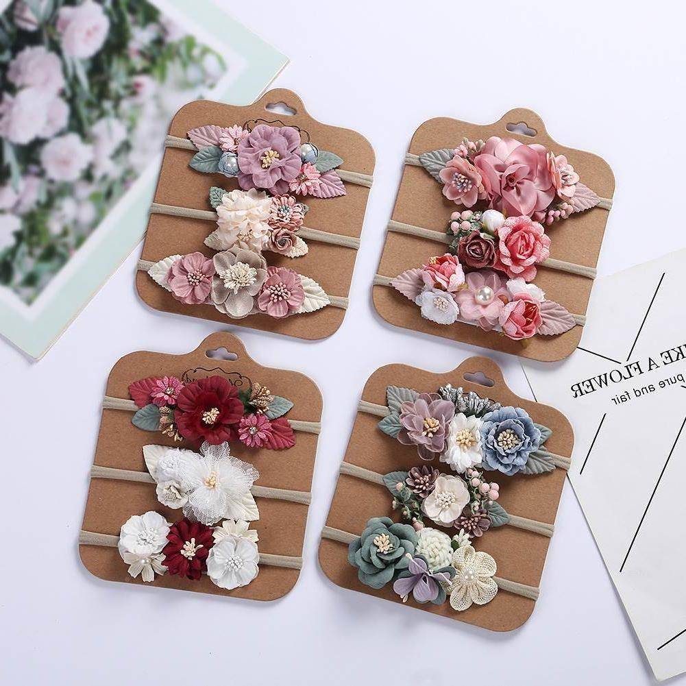 3sPc/Lot Artiifcial Flower Baby Headand Newborn bBoy17283715