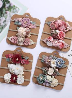 3sPc/Lot Artiifcial Flower Baby Headand Newborn bBoy17283715
