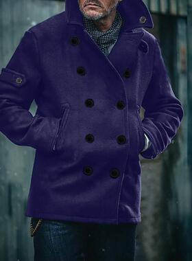 Autumn and winter jacket for men, British fashion, solid col