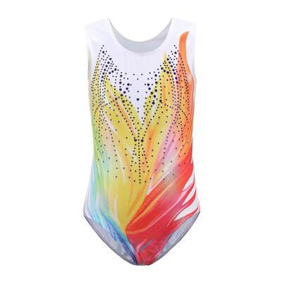 5-14 Years Girls Gymnastics Leotards Bronzing Dance Sleevele